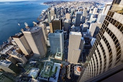 Aerial view of downtown Seattle