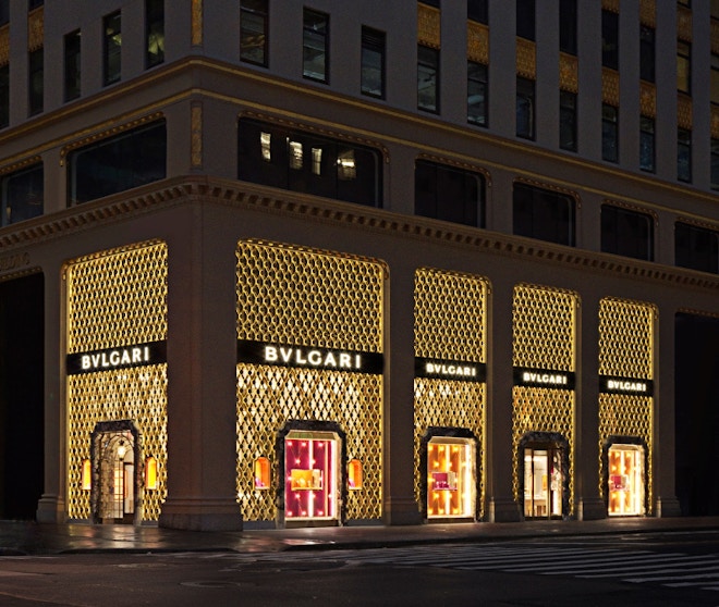 Fig 1 Exterior view of Bulgari 5th Ave store
