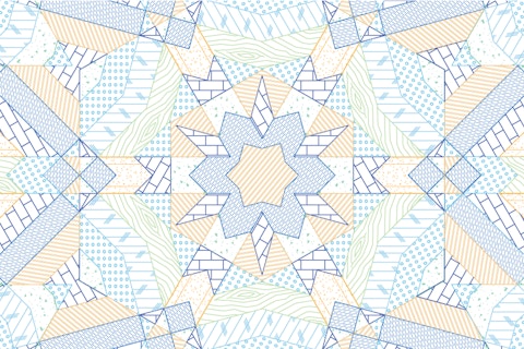 Kaleidoscopic graphic pattern