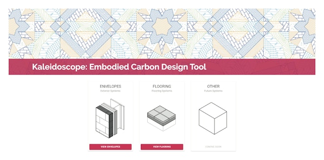 Kaleidoscope web-based embodied carbon design tool