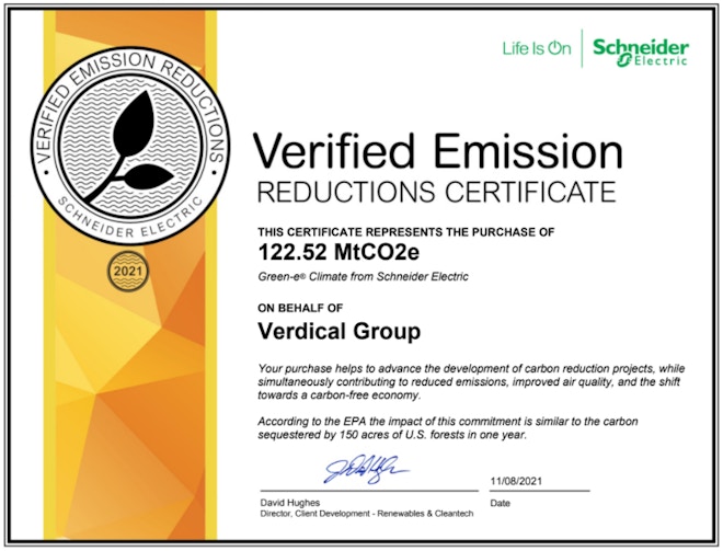 Carbon credit certification