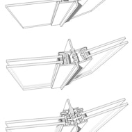 Typical jamb details at existing steel-frame mullion, proposed thermally improved frame and mullion by WASA/Studio A, and draft of proposed thermally improved mullion by Manufacturer #3.