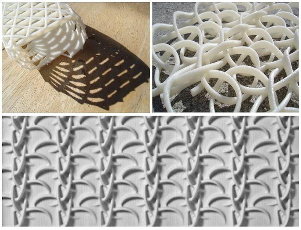 Figures 45-47: Experiments in the use of 3D printing and CNC milling of the digital crochet model. Semper’s theory of Transmaterilization in action.